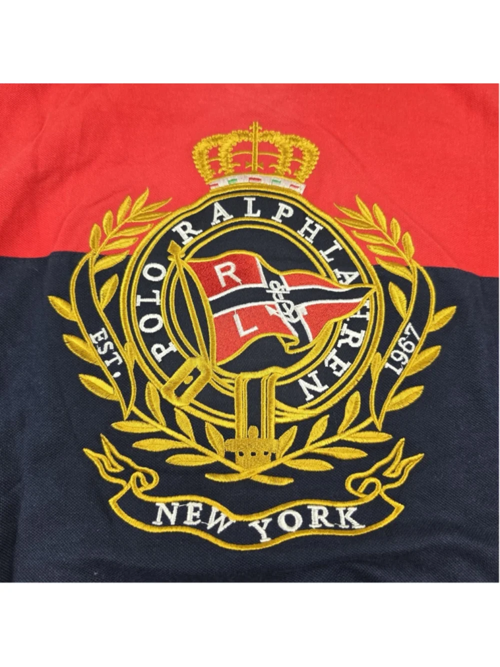 Polo Ralph Lauren New York RLYC Striped Mens Polo Shirt XXL